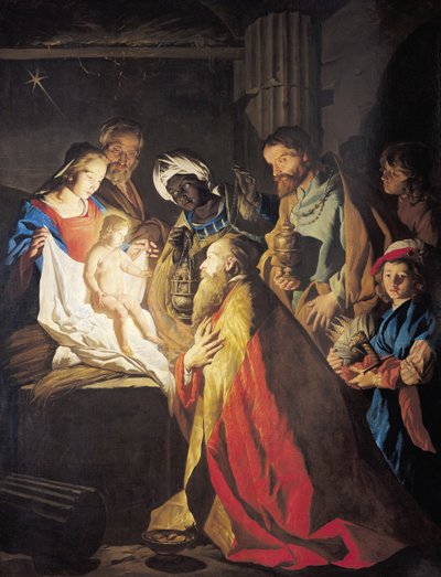 Die Anbetung der Könige von Matthias Stomer